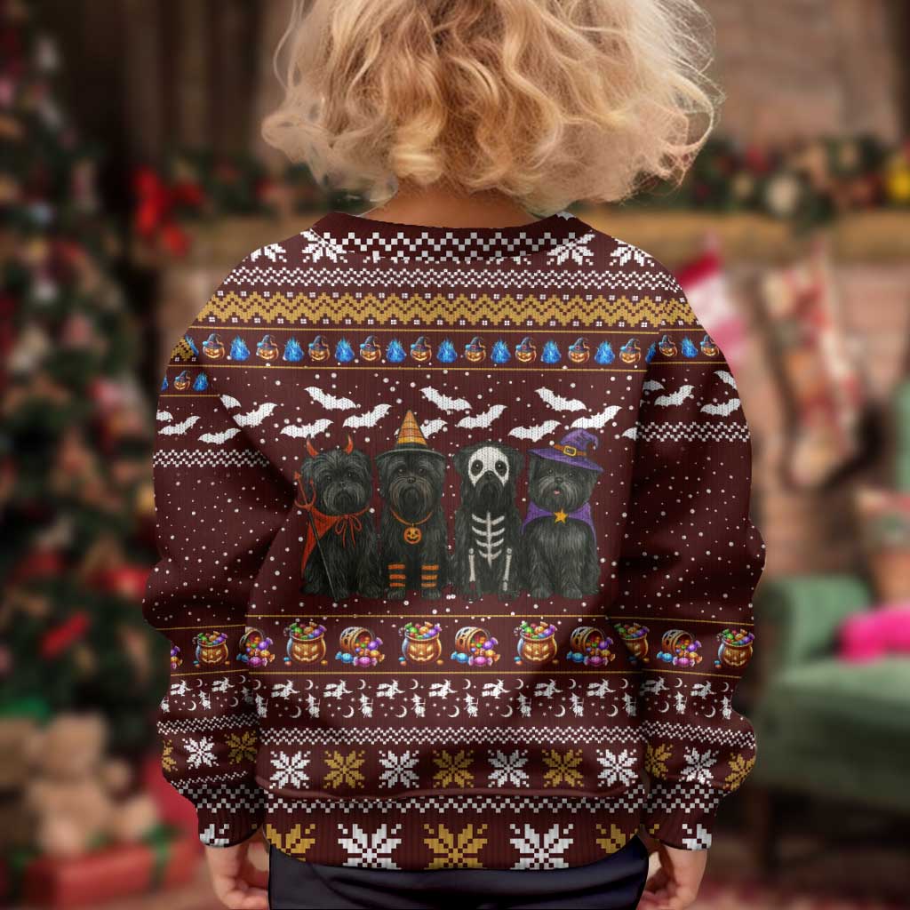 Affenpinscher Dog Halloween Christmas Kid Ugly Christmas Sweater Xmas Holiday Patterns - Wonder Print Shop