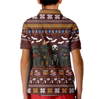 Affenpinscher Dog Halloween Christmas Kid Polo Shirt Xmas Holiday Patterns - Wonder Print Shop