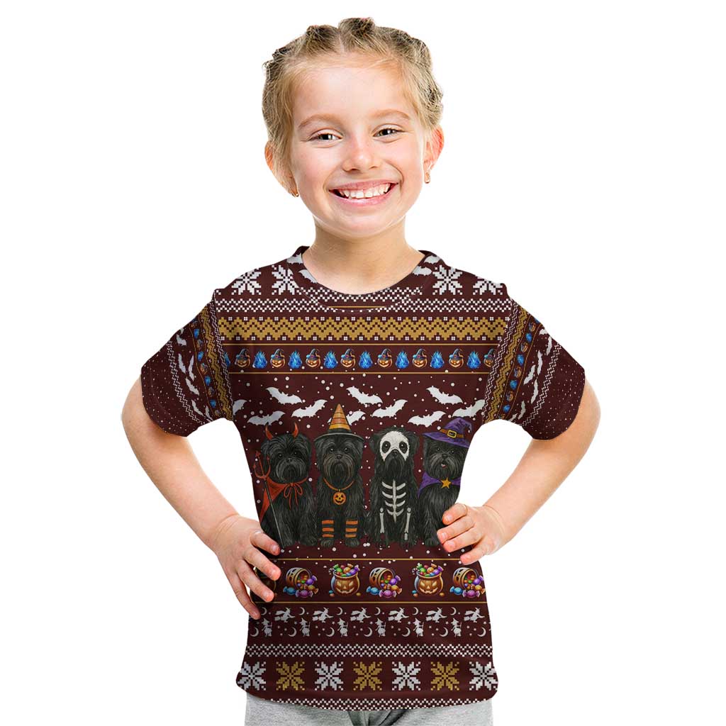 Affenpinscher Dog Halloween Christmas Kid T Shirt Xmas Holiday Patterns - Wonder Print Shop