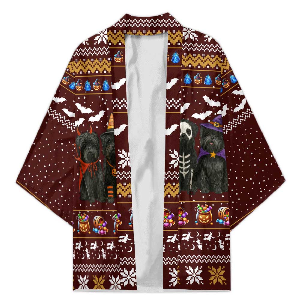 Affenpinscher Dog Halloween Christmas Kimono Xmas Holiday Patterns - Wonder Print Shop
