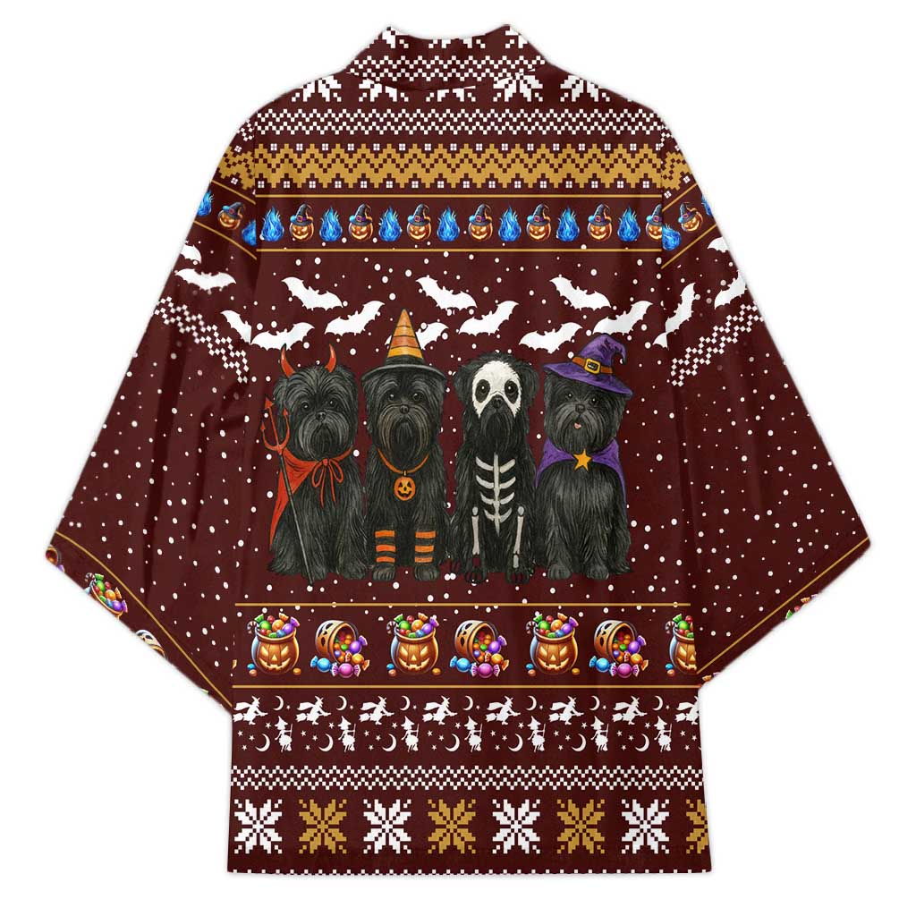 Affenpinscher Dog Halloween Christmas Kimono Xmas Holiday Patterns - Wonder Print Shop