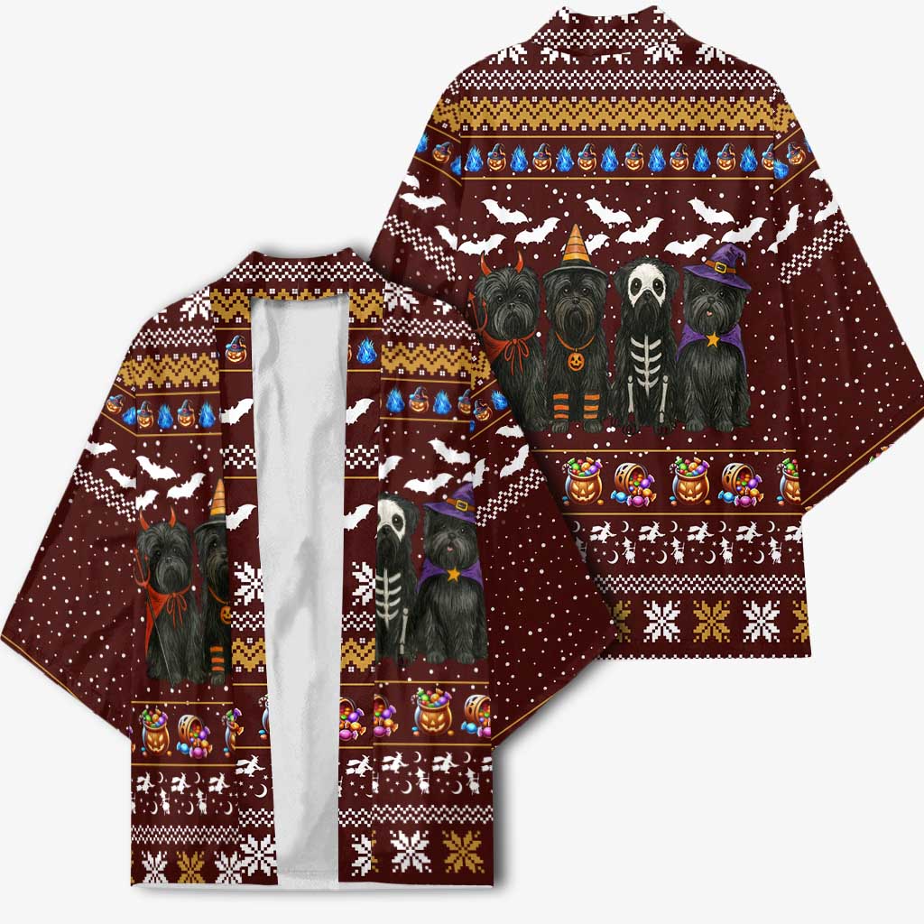 Affenpinscher Dog Halloween Christmas Kimono Xmas Holiday Patterns - Wonder Print Shop