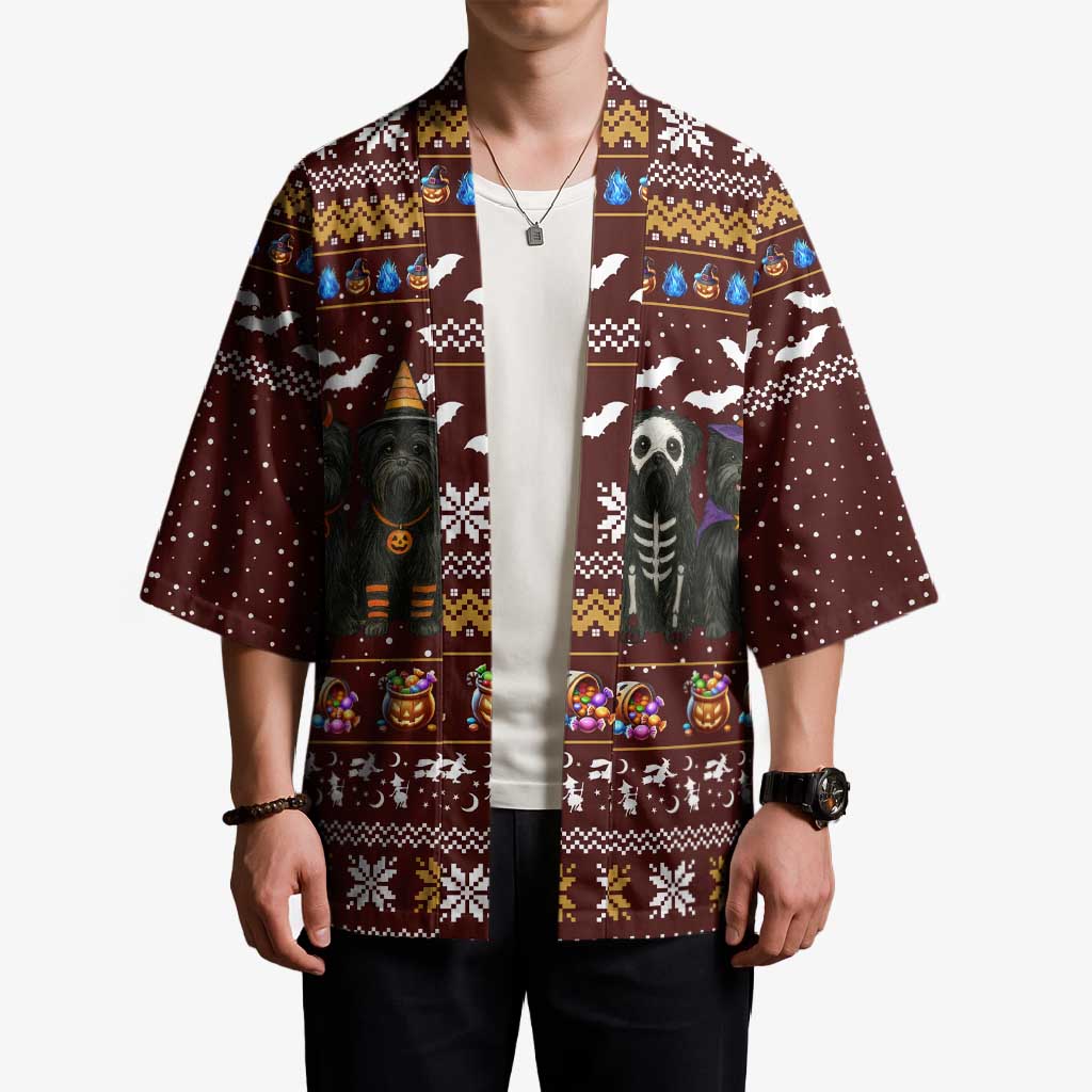 Affenpinscher Dog Halloween Christmas Kimono Xmas Holiday Patterns - Wonder Print Shop