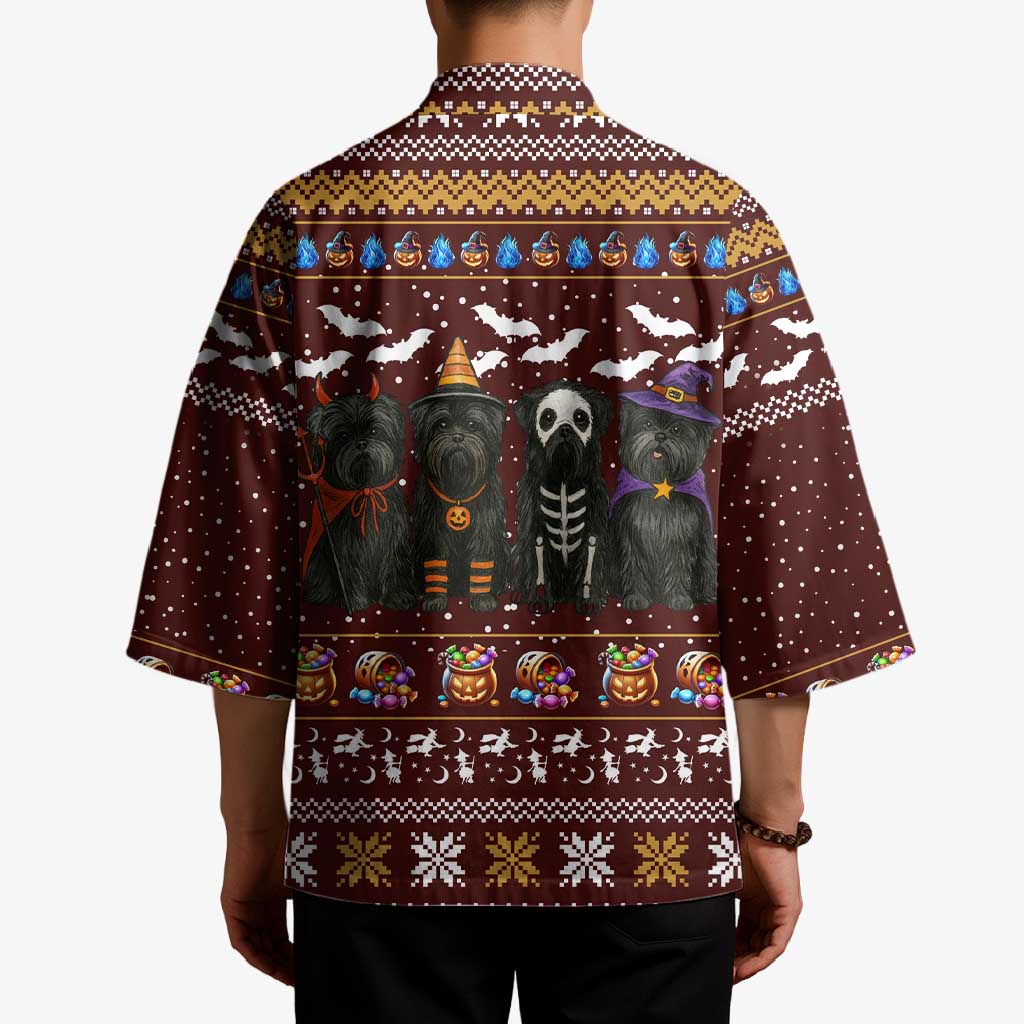 Affenpinscher Dog Halloween Christmas Kimono Xmas Holiday Patterns - Wonder Print Shop