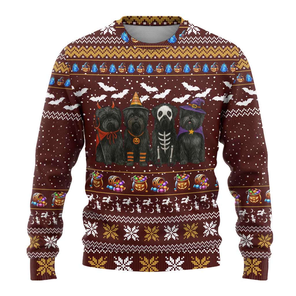 Affenpinscher Dog Halloween Christmas Ugly Christmas Sweater Xmas Holiday Patterns - Wonder Print Shop