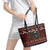 Affenpinscher Dog Halloween Christmas Leather Tote Bag Xmas Holiday Patterns - Wonder Print Shop