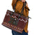 Affenpinscher Dog Halloween Christmas Leather Tote Bag Xmas Holiday Patterns - Wonder Print Shop
