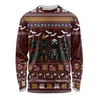 Affenpinscher Dog Halloween Christmas Long Sleeve Shirt Xmas Holiday Patterns - Wonder Print Shop