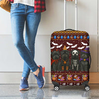 Affenpinscher Dog Halloween Christmas Luggage Cover Xmas Holiday Patterns - Wonder Print Shop