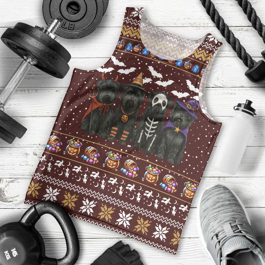 Affenpinscher Dog Halloween Christmas Men Tank Top Xmas Holiday Patterns - Wonder Print Shop