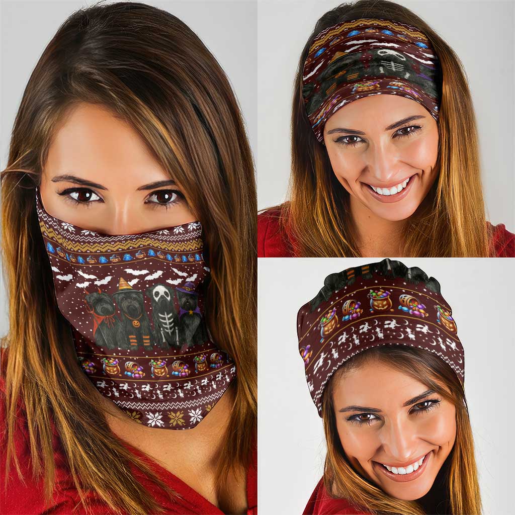 Affenpinscher Dog Halloween Christmas Neck Gaiter Xmas Holiday Patterns - Wonder Print Shop