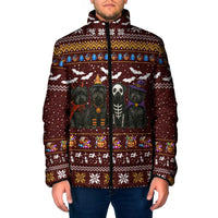 Affenpinscher Dog Halloween Christmas Padded Jacket Xmas Holiday Patterns - Wonder Print Shop