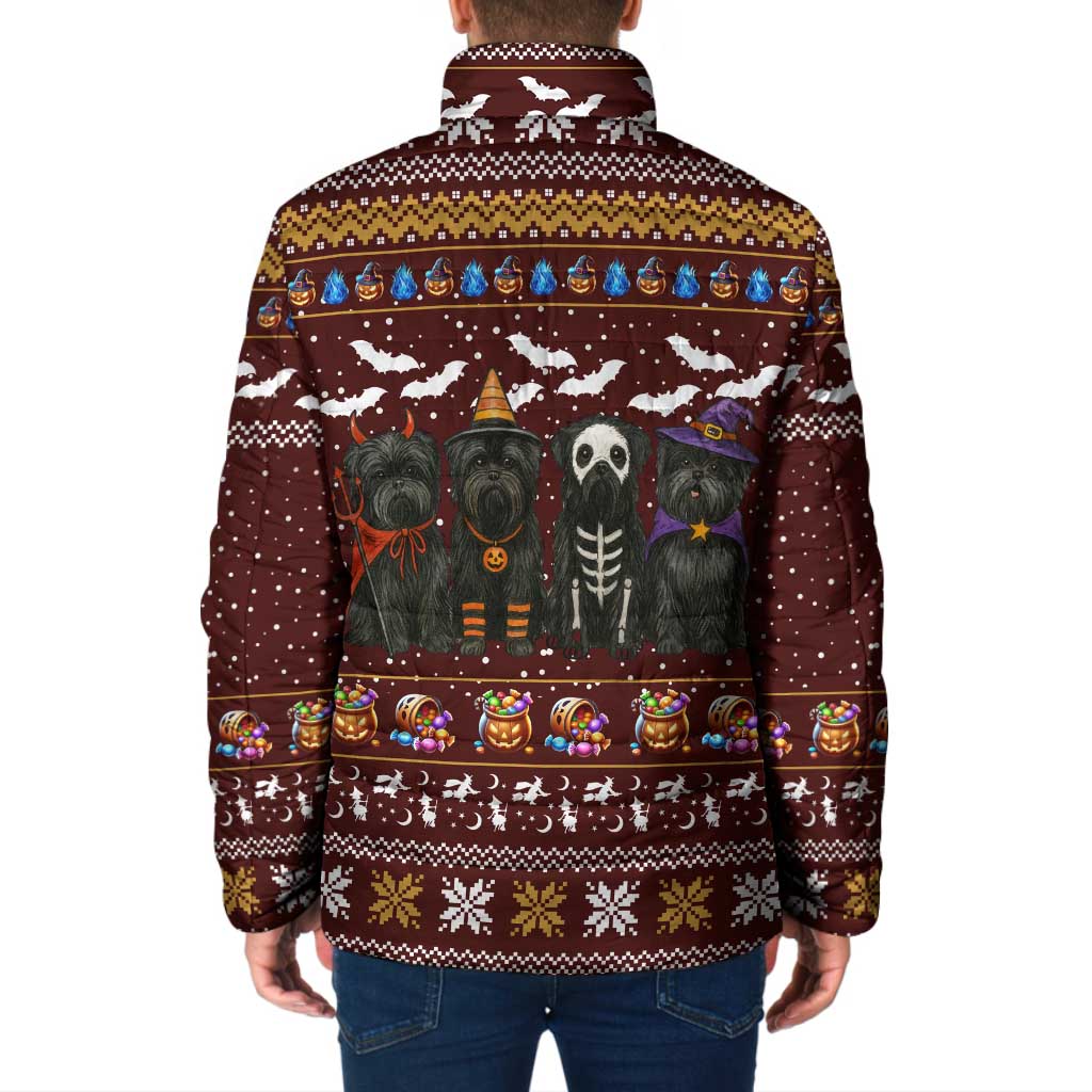 Affenpinscher Dog Halloween Christmas Padded Jacket Xmas Holiday Patterns - Wonder Print Shop