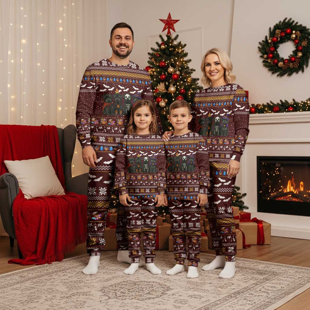 Affenpinscher Dog Halloween Christmas Pajama Set Xmas Holiday Patterns - Wonder Print Shop