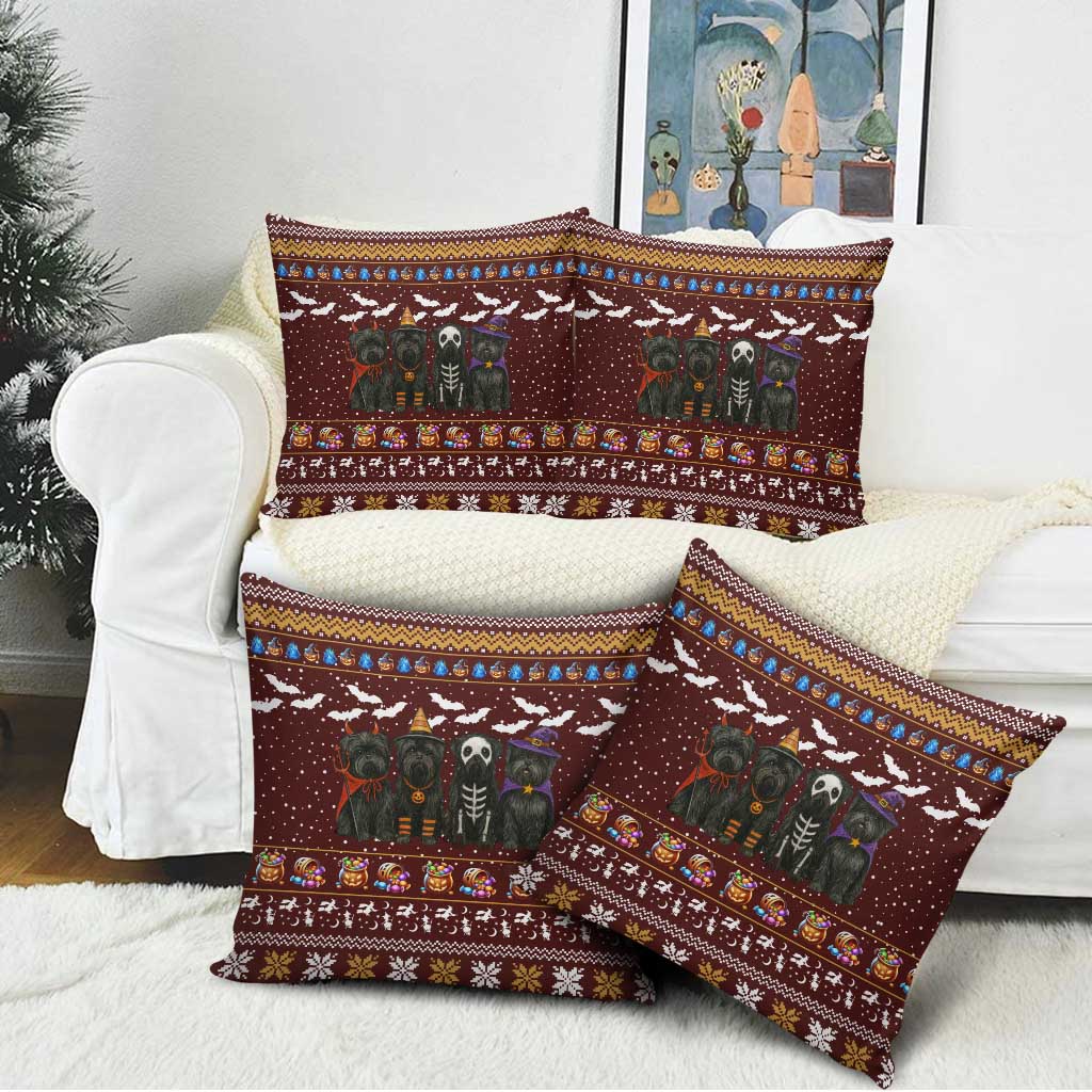 Affenpinscher Dog Halloween Christmas Pillow Cover Xmas Holiday Patterns - Wonder Print Shop