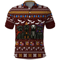 Affenpinscher Dog Halloween Christmas Polo Shirt Xmas Holiday Patterns - Wonder Print Shop