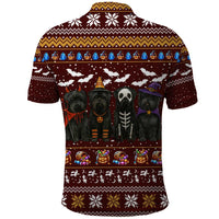 Affenpinscher Dog Halloween Christmas Polo Shirt Xmas Holiday Patterns - Wonder Print Shop