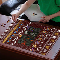 Affenpinscher Dog Halloween Christmas Puzzle Xmas Holiday Patterns - Wonder Print Shop