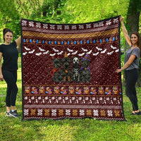 Affenpinscher Dog Halloween Christmas Quilt Xmas Holiday Patterns - Wonder Print Shop