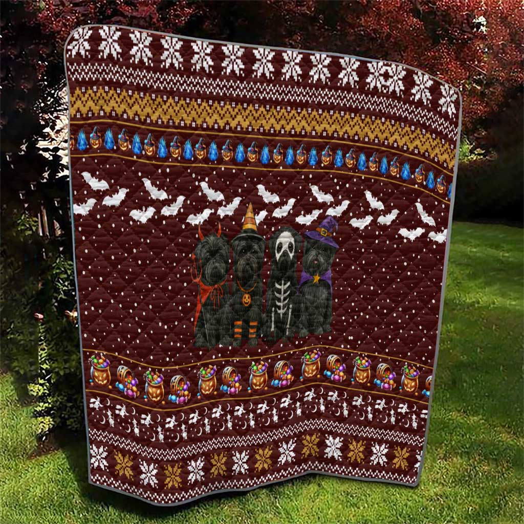 Affenpinscher Dog Halloween Christmas Quilt Xmas Holiday Patterns - Wonder Print Shop