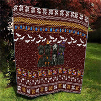 Affenpinscher Dog Halloween Christmas Quilt Xmas Holiday Patterns - Wonder Print Shop