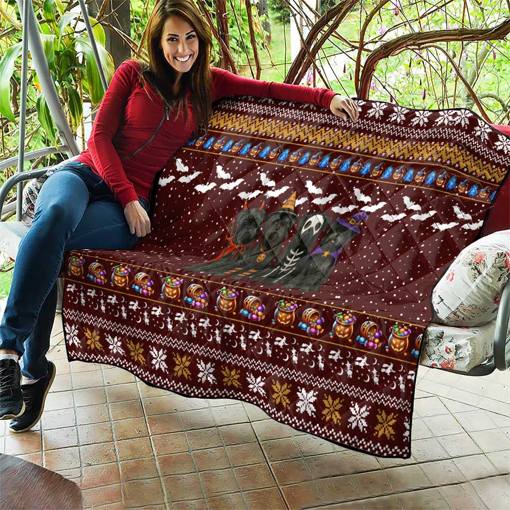 Affenpinscher Dog Halloween Christmas Quilt Xmas Holiday Patterns - Wonder Print Shop