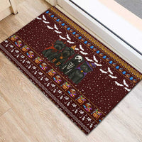 Affenpinscher Dog Halloween Christmas Rubber Doormat Xmas Holiday Patterns - Wonder Print Shop
