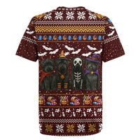 Affenpinscher Dog Halloween Christmas Rugby Jersey Xmas Holiday Patterns - Wonder Print Shop