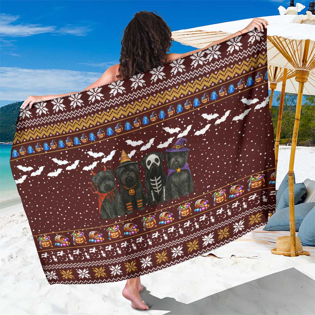 Affenpinscher Dog Halloween Christmas Sarong Xmas Holiday Patterns - Wonder Print Shop