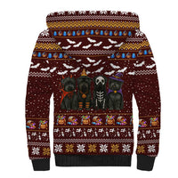 Affenpinscher Dog Halloween Christmas Sherpa Hoodie Xmas Holiday Patterns - Wonder Print Shop