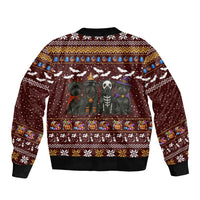 Affenpinscher Dog Halloween Christmas Sleeve Zip Bomber Jacket Xmas Holiday Patterns - Wonder Print Shop