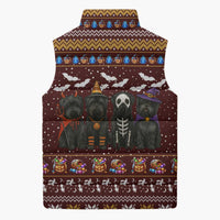 Affenpinscher Dog Halloween Christmas Sleeveless Puffer Jacket Xmas Holiday Patterns - Wonder Print Shop