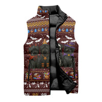 Affenpinscher Dog Halloween Christmas Sleeveless Puffer Jacket Xmas Holiday Patterns - Wonder Print Shop