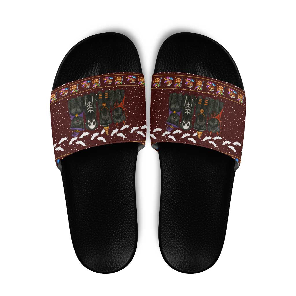Affenpinscher Dog Halloween Christmas Slide Sandals Xmas Holiday Patterns - Wonder Print Shop