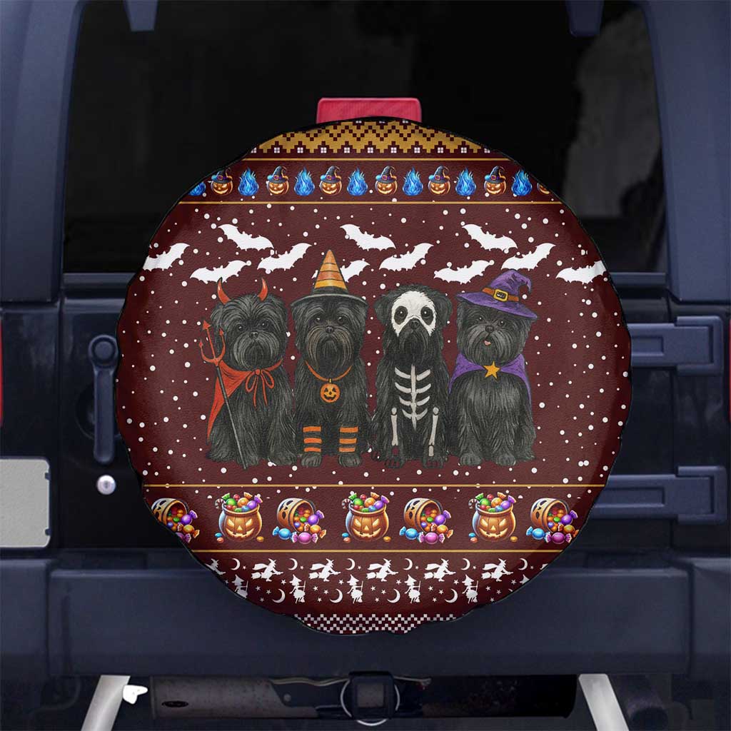 Affenpinscher Dog Halloween Christmas Spare Tire Cover Xmas Holiday Patterns - Wonder Print Shop