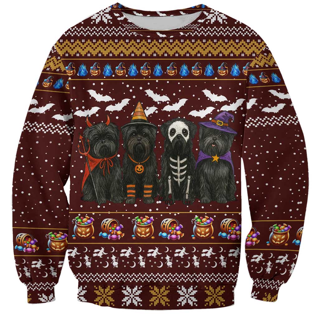 Affenpinscher Dog Halloween Christmas Sweatshirt Xmas Holiday Patterns - Wonder Print Shop
