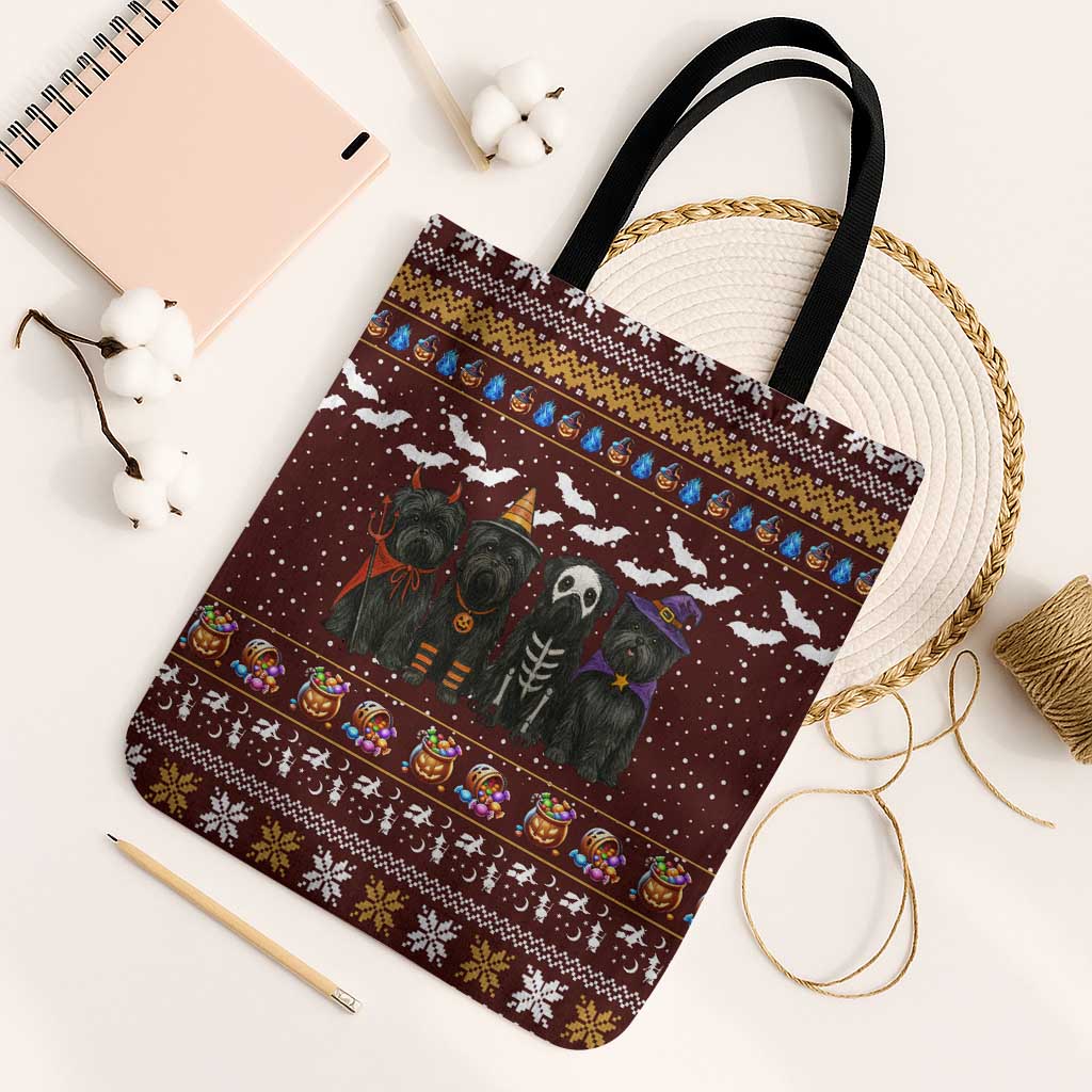 Affenpinscher Dog Halloween Christmas Tote Bag Xmas Holiday Patterns - Wonder Print Shop
