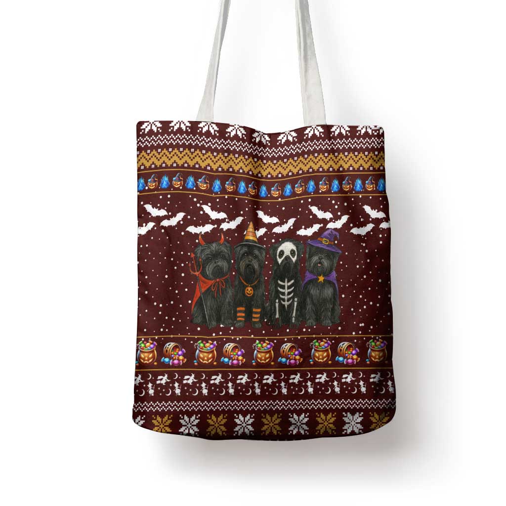 Affenpinscher Dog Halloween Christmas Tote Bag Xmas Holiday Patterns - Wonder Print Shop
