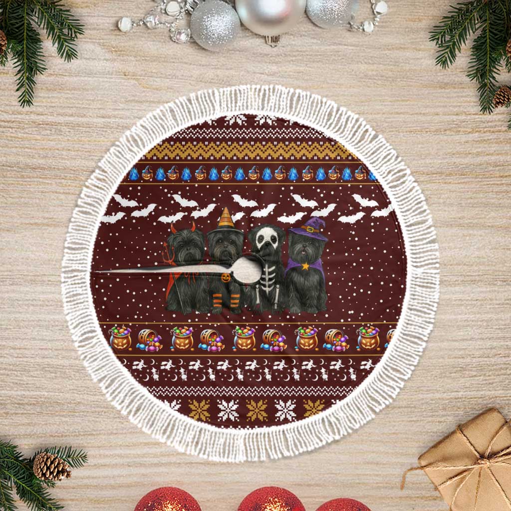 Affenpinscher Dog Halloween Christmas Tree Skirt Xmas Holiday Patterns - Wonder Print Shop