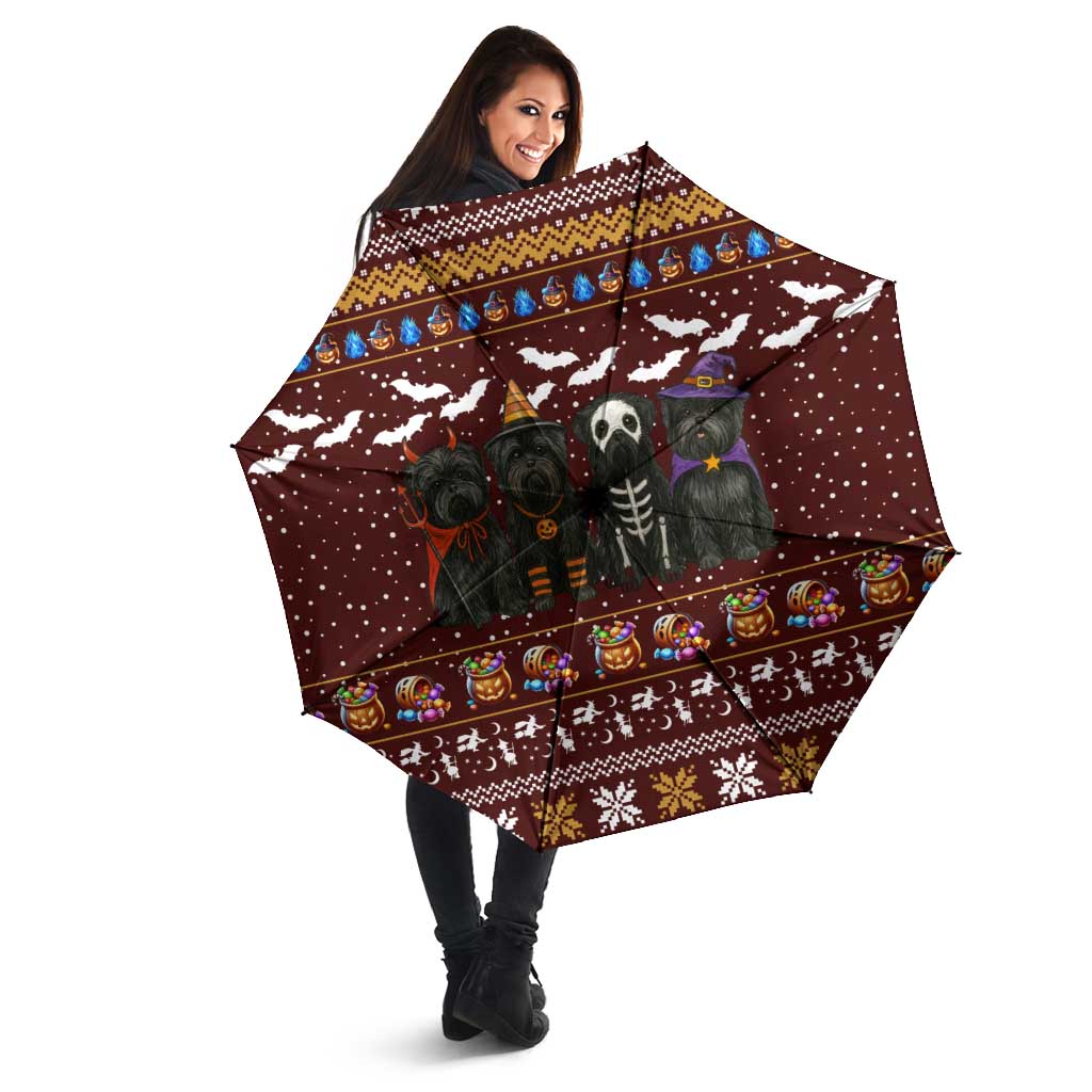 Affenpinscher Dog Halloween Christmas Umbrella Xmas Holiday Patterns - Wonder Print Shop
