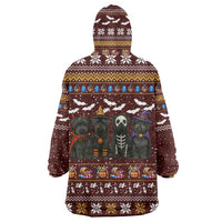Affenpinscher Dog Halloween Christmas Wearable Blanket Hoodie Xmas Holiday Patterns - Wonder Print Shop