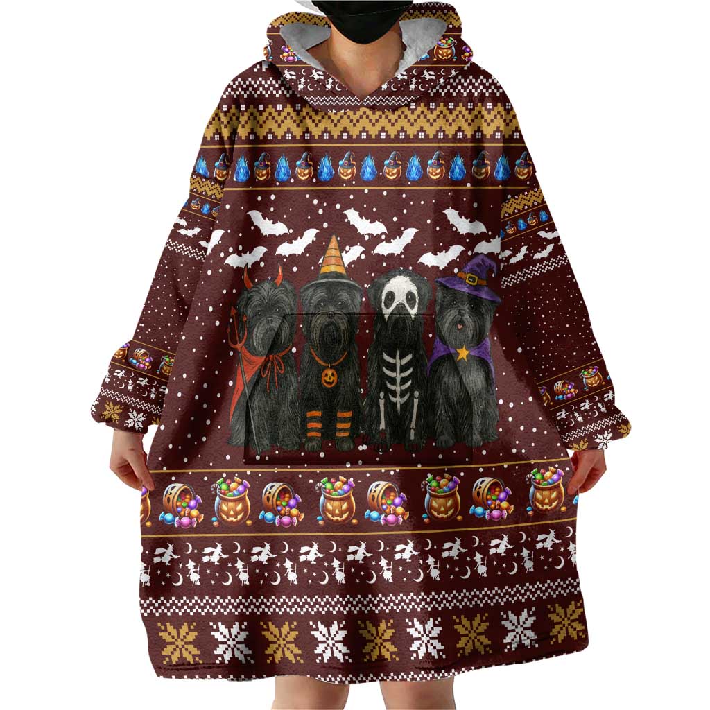 Affenpinscher Dog Halloween Christmas Wearable Blanket Hoodie Xmas Holiday Patterns - Wonder Print Shop