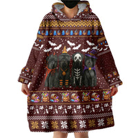 Affenpinscher Dog Halloween Christmas Wearable Blanket Hoodie Xmas Holiday Patterns - Wonder Print Shop