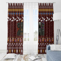 Affenpinscher Dog Halloween Christmas Window Curtain Xmas Holiday Patterns - Wonder Print Shop
