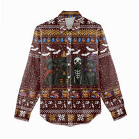 Affenpinscher Dog Halloween Christmas Women Casual Shirt Xmas Holiday Patterns - Wonder Print Shop