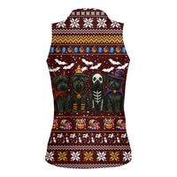 Affenpinscher Dog Halloween Christmas Women Sleeveless Polo Shirt Xmas Holiday Patterns - Wonder Print Shop