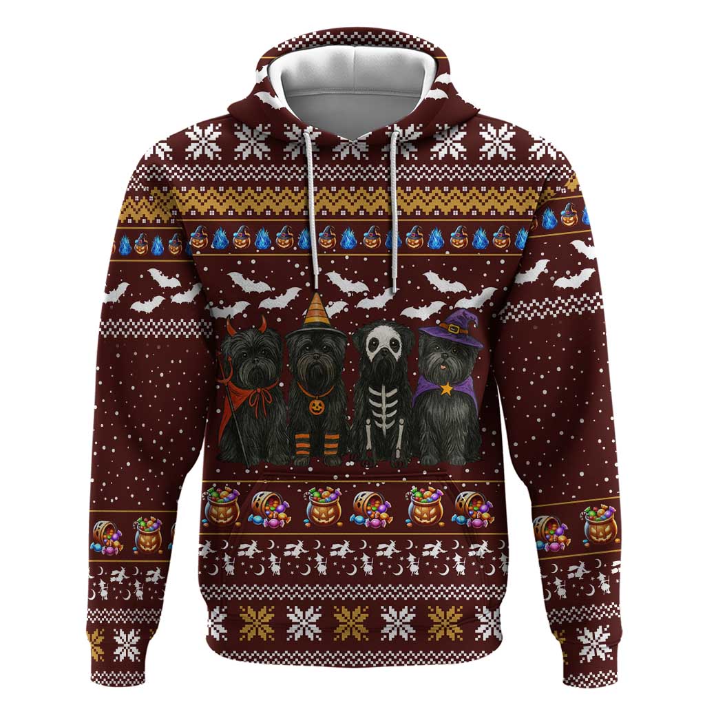 Affenpinscher Dog Halloween Christmas Zip Hoodie Xmas Holiday Patterns - Wonder Print Shop