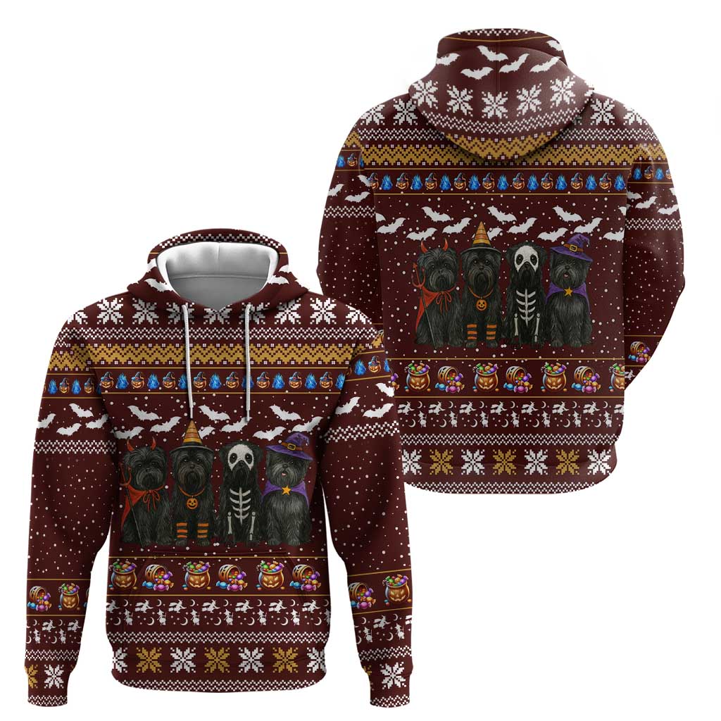 Affenpinscher Dog Halloween Christmas Zip Hoodie Xmas Holiday Patterns - Wonder Print Shop