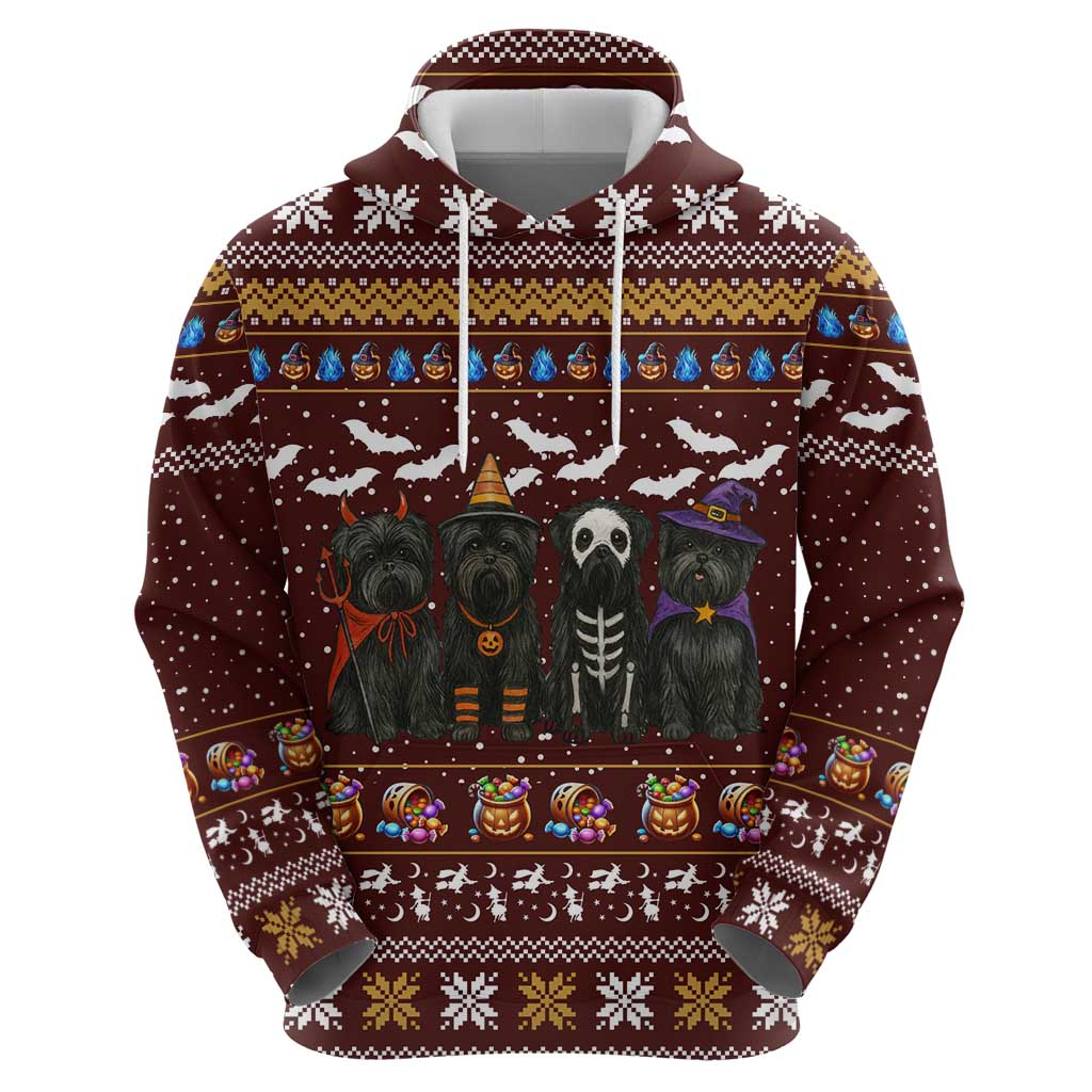 Affenpinscher Dog Halloween Christmas Zip Hoodie Xmas Holiday Patterns - Wonder Print Shop