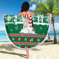 Alaskan Malamute Winter Tree Christmas Beach Blanket Xmas Holiday Patterns - Wonder Print Shop